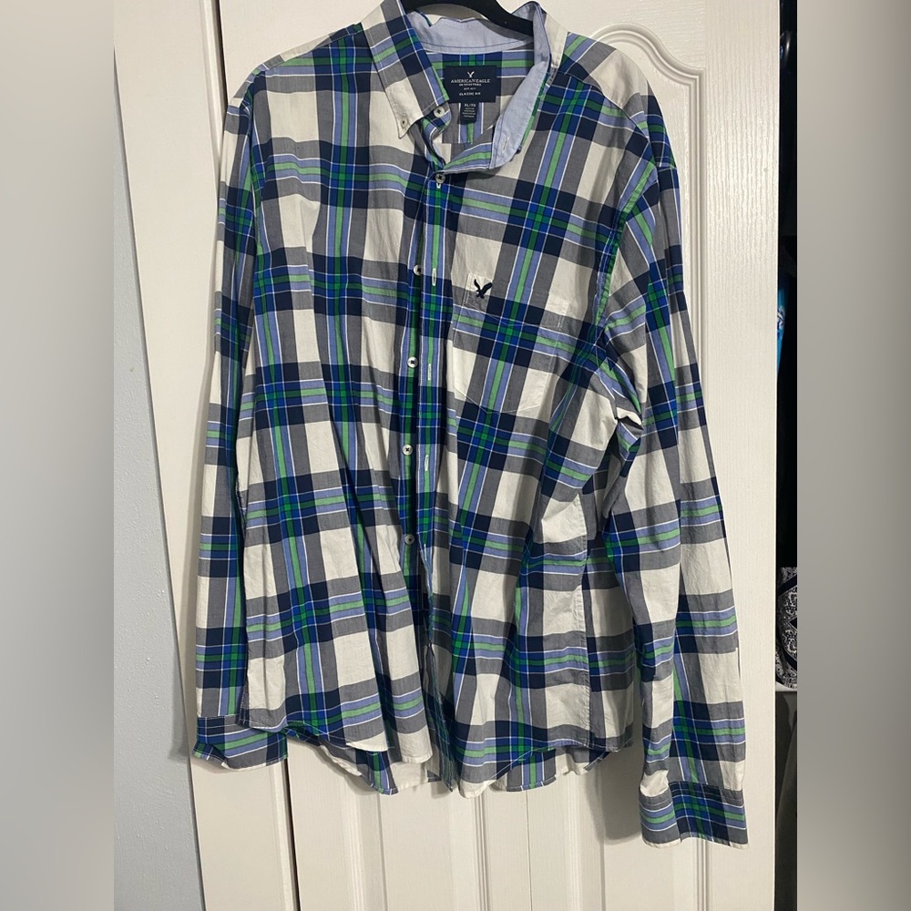 American Eagle Button Up, Mens